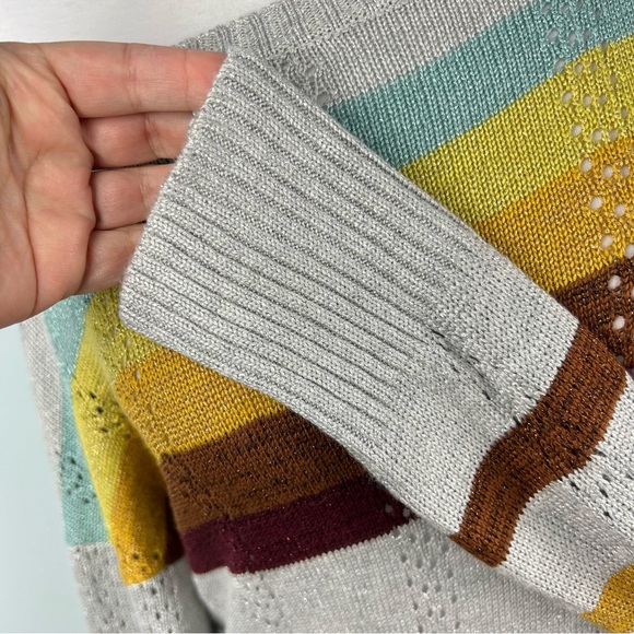 Jen’s Pirate Booty SWALLOWTAIL Gray Maxi Dress Metallic Asymmetrical Sz S - Picture 11 of 13